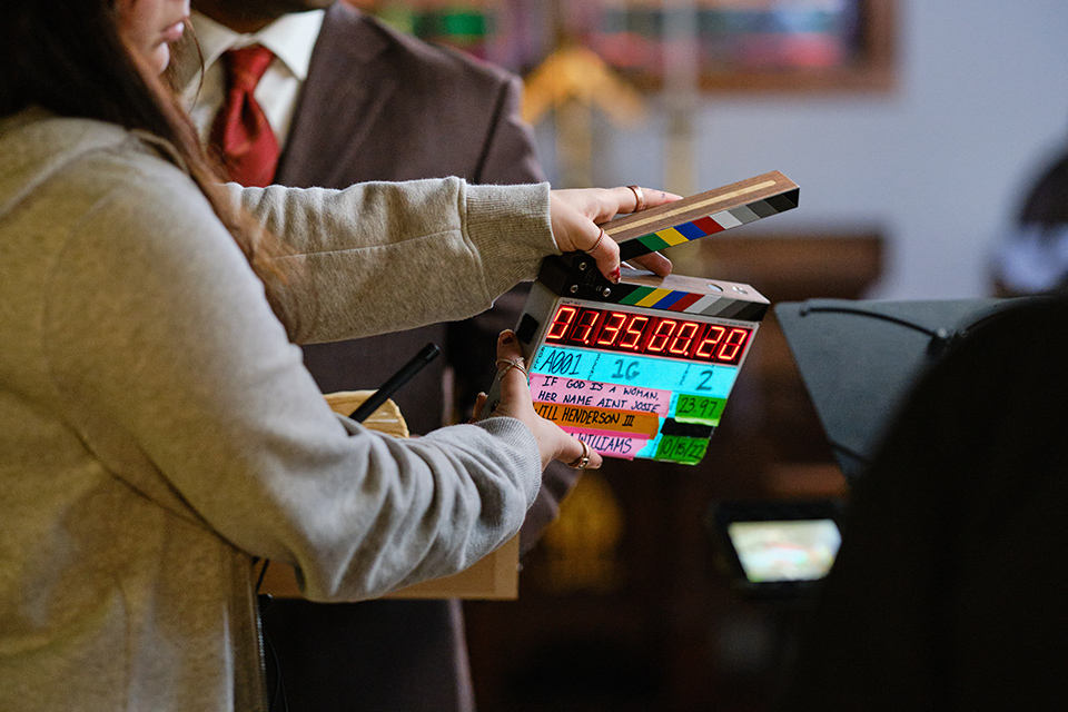 Students on set of Fourth Year film "Josie" / Photo: Wayne Reich