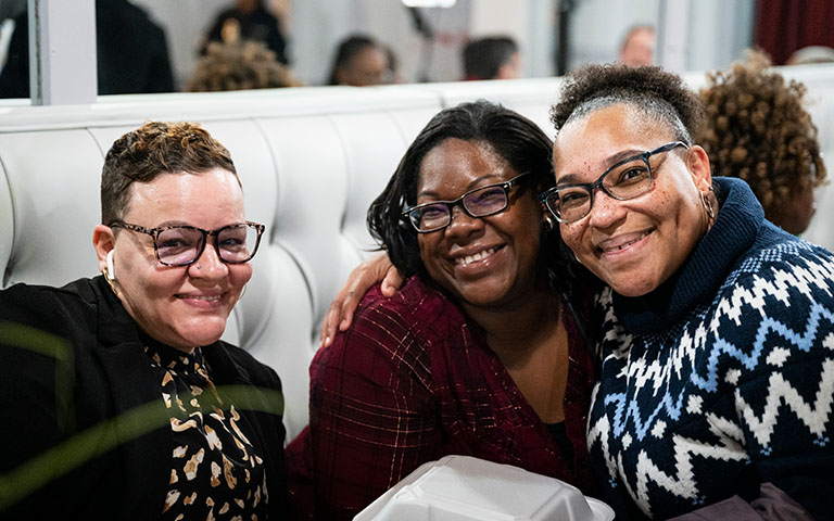 UNCSA employees at the faculty and staff holiday party. 