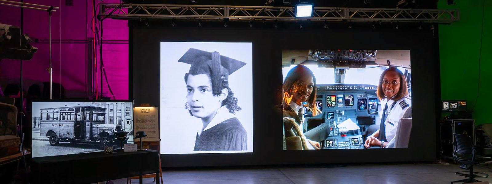 Winston-Salem African American Archive Immersive Installation at the Cube / Photo: Richard Phillips