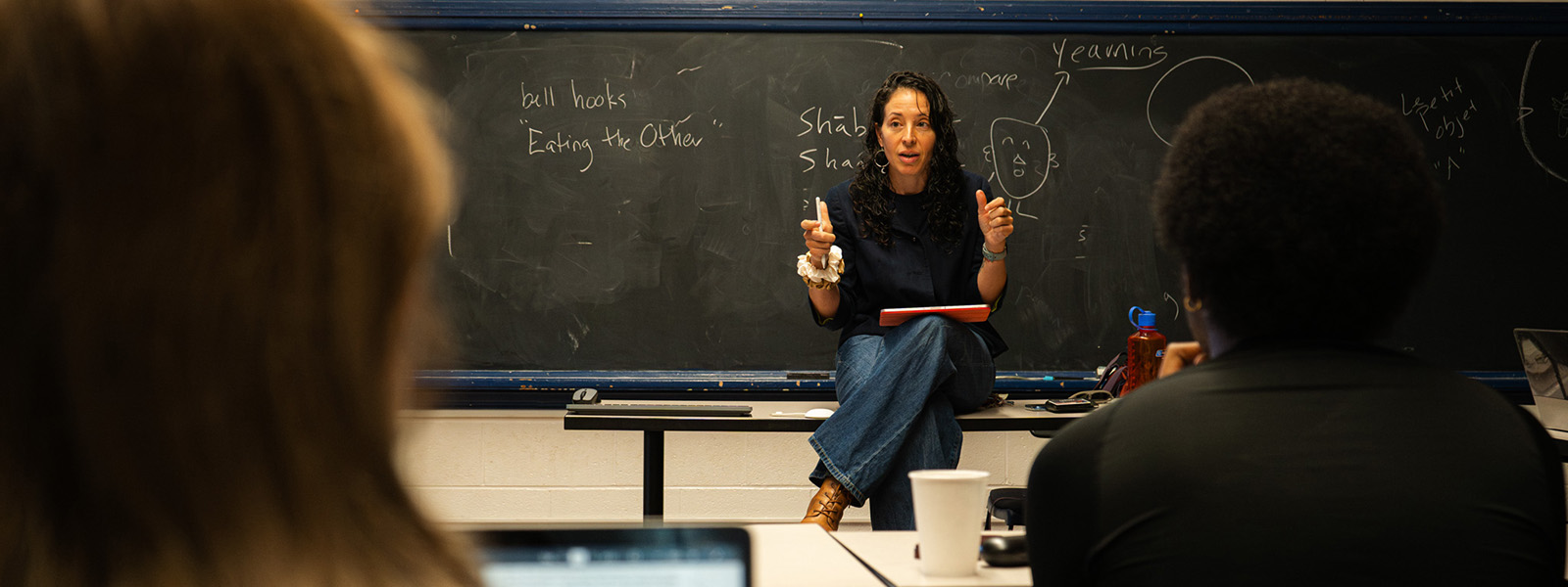 Bethany Kibler teaching a Division Liberal Arts course. 