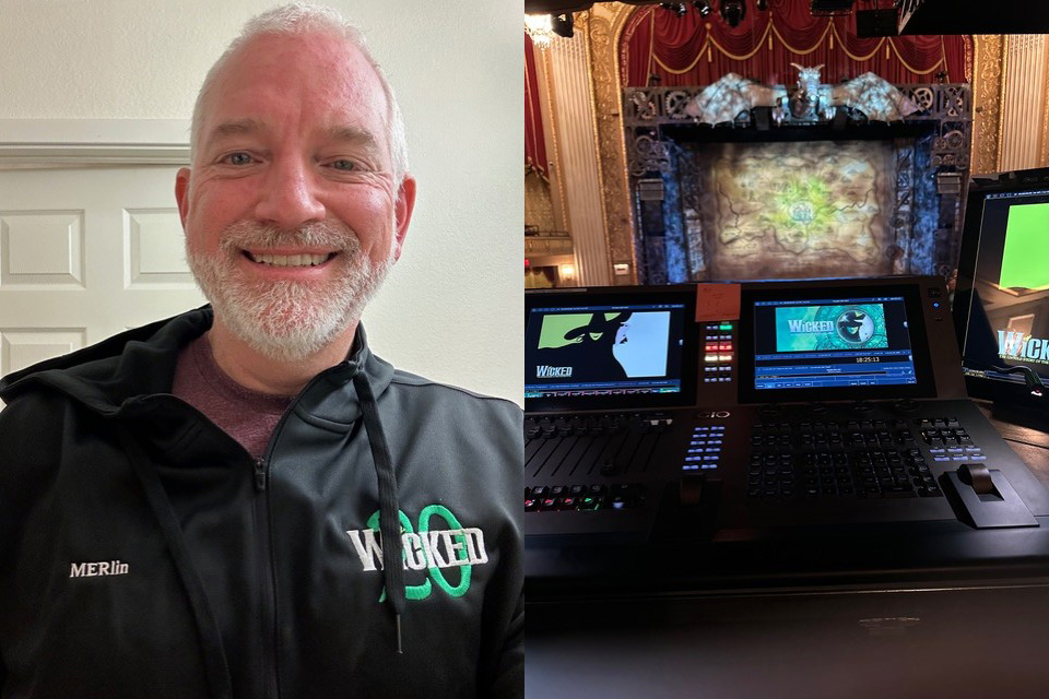 Faculty emeritus Martin Eric Rhimes working on the "Wicked" Broadway production / Contributed photo