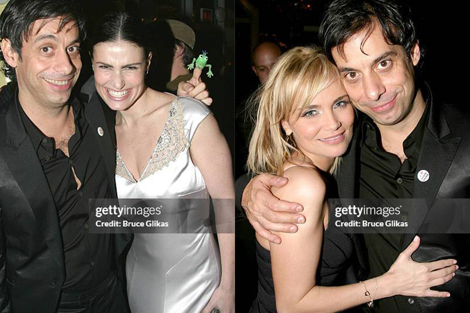 Alumnus Joe Mantello with Idina Menzel (left) and Kristin. Chenoweth (Right) / Photo credit: Getty Images/Bruce Glikas